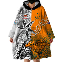 personalised-fiji-australia-rugby-wearable-blanket-hoodie-world-cup-2023-polynesia-tapa-mixed-indigenous-aboriginal