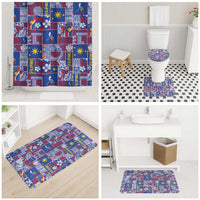 Filipino Maligayang Pasko Bathroom Set Pacific Patchwork Xmas Vibes - Polynesian Pride