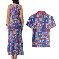 Filipino Maligayang Pasko Couples Matching Tank Maxi Dress and Hawaiian Shirt Pacific Patchwork Xmas Vibes LT9 - Polynesian Pride