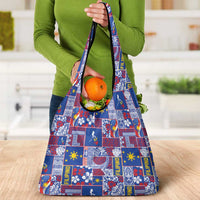 Filipino Maligayang Pasko Grocery Bag Pacific Patchwork Xmas Vibes LT9 - Polynesian Pride