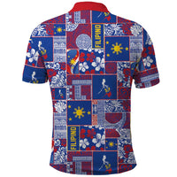 Filipino Maligayang Pasko Polo Shirt Pacific Patchwork Xmas Vibes - Polynesian Pride