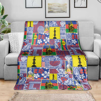 New Caledonia Joyeux Noel Blanket Pacific Patchwork Xmas Vibes - Polynesian Pride