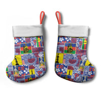 New Caledonia Joyeux Noel Christmas Stocking Pacific Patchwork Xmas Vibes - Polynesian Pride