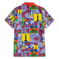 New Caledonia Joyeux Noel Family Matching Short Sleeve Bodycon Dress and Hawaiian Shirt Pacific Patchwork Xmas Vibes - Polynesian Pride