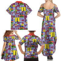 New Caledonia Joyeux Noel Family Matching Summer Maxi Dress and Hawaiian Shirt Pacific Patchwork Xmas Vibes LT9 - Polynesian Pride