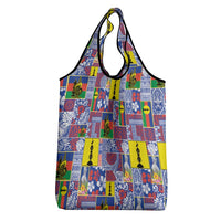 New Caledonia Joyeux Noel Grocery Bag Pacific Patchwork Xmas Vibes LT9 - Polynesian Pride