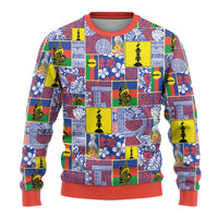 New Caledonia Joyeux Noel Ugly Christmas Sweater Pacific Patchwork Xmas Vibes - Polynesian Pride