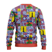 New Caledonia Joyeux Noel Ugly Christmas Sweater Pacific Patchwork Xmas Vibes - Polynesian Pride