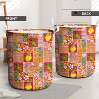 Niue Monuina e Kilisimasi Laundry Basket Pacific Patchwork Xmas Vibes - Polynesian Pride