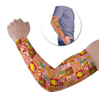 Niue Monuina e Kilisimasi Arm Sleeves Pacific Patchwork Xmas Vibes - Polynesian Pride