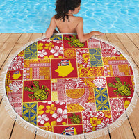 Niue Monuina e Kilisimasi Beach Blanket Pacific Patchwork Xmas Vibes - Polynesian Pride