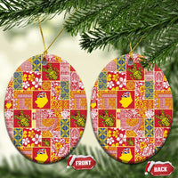Niue Monuina e Kilisimasi Ceramic Ornament Pacific Patchwork Xmas Vibes - Polynesian Pride