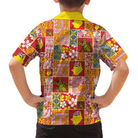 Niue Monuina e Kilisimasi Family Matching Long Sleeve Bodycon Dress and Hawaiian Shirt Pacific Patchwork Xmas Vibes LT9 - Polynesian Pride