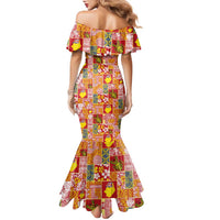 Niue Monuina e Kilisimasi Family Matching Mermaid Dress and Hawaiian Shirt Pacific Patchwork Xmas Vibes LT9 - Polynesian Pride
