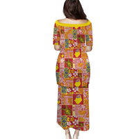 Niue Monuina e Kilisimasi Family Matching Puletasi and Hawaiian Shirt Pacific Patchwork Xmas Vibes LT9 - Polynesian Pride