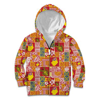 Niue Monuina e Kilisimasi Kid Hoodie Pacific Patchwork Xmas Vibes - Polynesian Pride