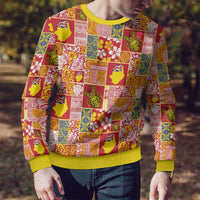 Niue Monuina e Kilisimasi Ugly Christmas Sweater Pacific Patchwork Xmas Vibes - Polynesian Pride