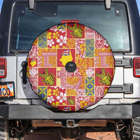 Niue Monuina e Kilisimasi Spare Tire Cover Pacific Patchwork Xmas Vibes - Polynesian Pride