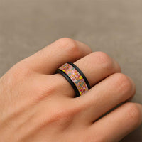Niue Monuina e Kilisimasi Spinner Ring Pacific Patchwork Xmas Vibes - Polynesian Pride