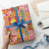 Niue Monuina e Kilisimasi Wrapping Paper Pacific Patchwork Xmas Vibes - Polynesian Pride
