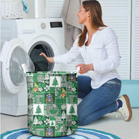 Norfolk Island Meri Krismas Laundry Basket Pacific Patchwork Xmas Vibes - Polynesian Pride