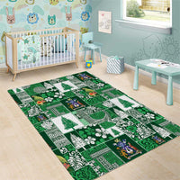 Norfolk Island Meri Krismas Area Rug Pacific Patchwork Xmas Vibes - Polynesian Pride