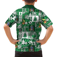 Norfolk Island Meri Krismas Family Matching Mermaid Dress and Hawaiian Shirt Pacific Patchwork Xmas Vibes - Polynesian Pride