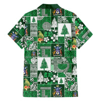 Norfolk Island Meri Krismas Family Matching Mermaid Dress and Hawaiian Shirt Pacific Patchwork Xmas Vibes - Polynesian Pride