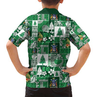 Norfolk Island Meri Krismas Family Matching Summer Maxi Dress and Hawaiian Shirt Pacific Patchwork Xmas Vibes LT9 - Polynesian Pride