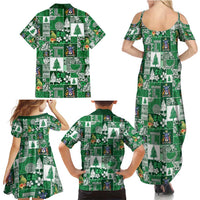 Norfolk Island Meri Krismas Family Matching Summer Maxi Dress and Hawaiian Shirt Pacific Patchwork Xmas Vibes LT9 - Polynesian Pride