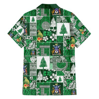 Norfolk Island Meri Krismas Family Matching Summer Maxi Dress and Hawaiian Shirt Pacific Patchwork Xmas Vibes LT9 - Polynesian Pride