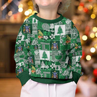 Norfolk Island Meri Krismas Kid Ugly Christmas Sweater Pacific Patchwork Xmas Vibes - Polynesian Pride