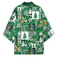 Norfolk Island Meri Krismas Kimono Pacific Patchwork Xmas Vibes - Polynesian Pride