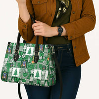 Norfolk Island Meri Krismas Leather Bag Pacific Patchwork Xmas Vibes - Polynesian Pride