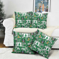Norfolk Island Meri Krismas Pillow Cover Pacific Patchwork Xmas Vibes - Polynesian Pride