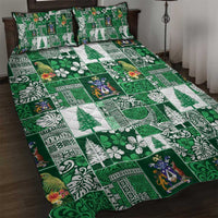 Norfolk Island Meri Krismas Quilt Bed Set Pacific Patchwork Xmas Vibes - Polynesian Pride
