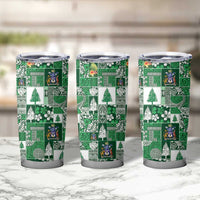 Norfolk Island Meri Krismas Tumbler Cup Pacific Patchwork Xmas Vibes LT9 - Polynesian Pride