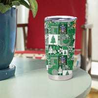 Norfolk Island Meri Krismas Tumbler Cup Pacific Patchwork Xmas Vibes LT9 - Polynesian Pride