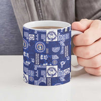 Northern Mariana Islands Magof Nochebuena Ceramic Mug Pacific Patchwork Xmas Vibes - Polynesian Pride