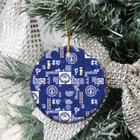 Northern Mariana Islands Magof Nochebuena Ceramic Ornament Pacific Patchwork Xmas Vibes - Polynesian Pride
