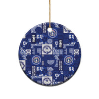 Northern Mariana Islands Magof Nochebuena Ceramic Ornament Pacific Patchwork Xmas Vibes - Polynesian Pride