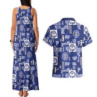 Northern Mariana Islands Magof Nochebuena Couples Matching Tank Maxi Dress and Hawaiian Shirt Pacific Patchwork Xmas Vibes - Polynesian Pride