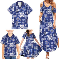 Northern Mariana Islands Magof Nochebuena Family Matching Summer Maxi Dress and Hawaiian Shirt Pacific Patchwork Xmas Vibes - Polynesian Pride