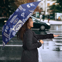 Northern Mariana Islands Magof Nochebuena Umbrella Pacific Patchwork Xmas Vibes - Polynesian Pride