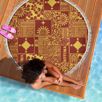 Rotuma Faiakse'ea 'e Kirisimasi Beach Blanket Pacific Patchwork Xmas Vibes - Polynesian Pride