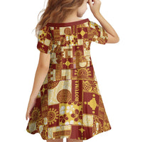 Rotuma Faiakse'ea 'e Kirisimasi Family Matching Off Shoulder Maxi Dress and Hawaiian Shirt Pacific Patchwork Xmas Vibes LT9 - Polynesian Pride