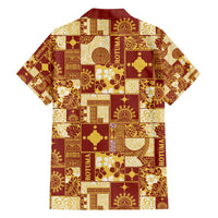 Rotuma Faiakse'ea 'e Kirisimasi Family Matching Off Shoulder Maxi Dress and Hawaiian Shirt Pacific Patchwork Xmas Vibes LT9 - Polynesian Pride