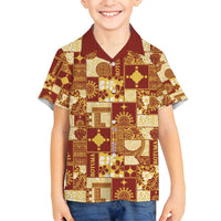 Rotuma Faiakse'ea 'e Kirisimasi Family Matching Tank Maxi Dress and Hawaiian Shirt Pacific Patchwork Xmas Vibes - Polynesian Pride