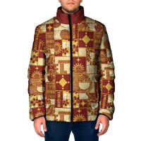 Rotuma Faiakse'ea 'e Kirisimasi Padded Jacket Pacific Patchwork Xmas Vibes - Polynesian Pride