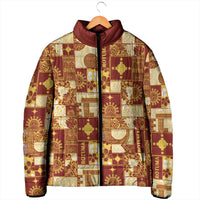 Rotuma Faiakse'ea 'e Kirisimasi Padded Jacket Pacific Patchwork Xmas Vibes - Polynesian Pride